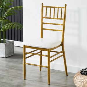 High-end Banquet and Hotel Restaurant <strong>Chairs</strong> Wedding <strong>Chairs</strong> Golden and White <strong>Bamboo</strong> Joint <strong>Chairs</strong> for Hotel - Product Image 2