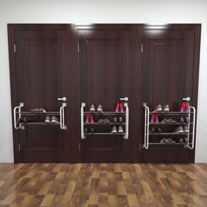Creative Wrought Iron Black <strong>Shoe</strong> <strong>Rack</strong> Assembly <strong>Door</strong> <strong>Back</strong> <strong>Shoe</strong> Cabinet Simple Multi-layer Economical <strong>Shoe</strong> <strong>Rack</strong> - Product Image 4