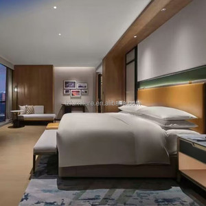 Juego de Muebles de Dormitorio de Hotel de Cinco Estrellas de Lujo, Muebles de Madera Sólida para Habitaciones King y Queen, Muebles de Hotel Personalizados - Product Image 4