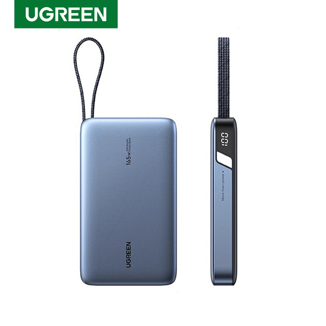 UGREEN Nexode Power Bank 165W 25000mAh Fast Charging Built-in USB C Cable 4 Ports Portable Charger Back Pack for Laptop iPhone