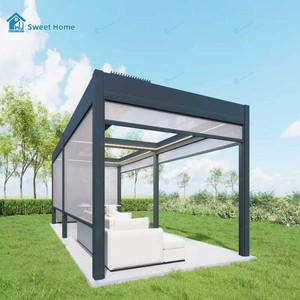 Pérgola Retráctil Bioclimática Moderna Sweet Home con Motor, de Aluminio con Revestimiento Impermeable, para Casa de Verano - Product Image 5