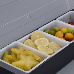 Contenedor Refrigerado para Servir Condimentos, Bandeja para Guarniciones Frías, Organizador de Barra para el Hogar, el Trabajo o Restaurantes - Product Image 3