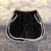 Haute qualité femmes français éponge polaire extérieur cordon taille haute séchage rapide Shorts de course avec poches Shorts pour femmes