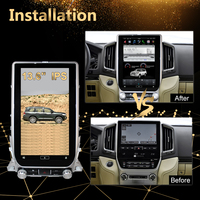 13.6 "écran Vertical BT Google Carplay pour TOYOTA LAND CRUISER LC200 2016- Android tête unité Mirrorlink autoradio lecteur vidéo