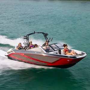 2024 lancha rápida de aluminio Jet Boat para deportes acuáticos barco de pesca recreativo de lujo con consola central y asientos para la venta
