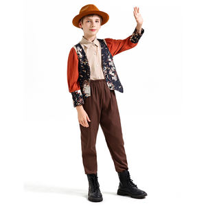 Traje de cerveza de estilo rural Retro Medieval para niños y niñas Cosplay Western Cowboys disfraces de actuación para niños Cosplay - Product Image 3