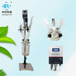 Chemical High borosilicate GG3.3 Lab pilot plant glass reactor Distillation reaction vessel System