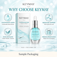 Sérum Visage au Cuivre Peptidique Marque Blanche Acide Hyaluronique Vitamine C E Anti-rides Éclaircissant Hydratant Soin de la Peau OEM ODM 30ml