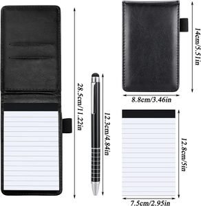 PU Leather Mini <strong>Pocket</strong> <strong>Notebook</strong> <strong>A7</strong> Notepad Holder Set Custom Logo - Product Image 4