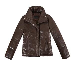 Chaqueta de Mujer Personalizada 100% Cuero Genuino Marrón Nappa, Corte Clásico, Cierre YKK, Marca Privada OEM/ODM, Venta al Por Mayor - Product Image 5