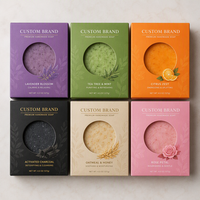 Vente en gros de boîtes d'emballage en papier recyclé pour savon artisanal, personnalisées avec impression couleur pleine