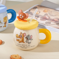 Mug à motif de dessin animé pour enfants, Tom et Jerry, tasse en céramique résistante aux hautes températures pour la maison