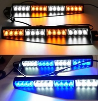 32W LED coche luz de advertencia visera Dash parabrisas Barra de luz rojo azul ámbar LTD232