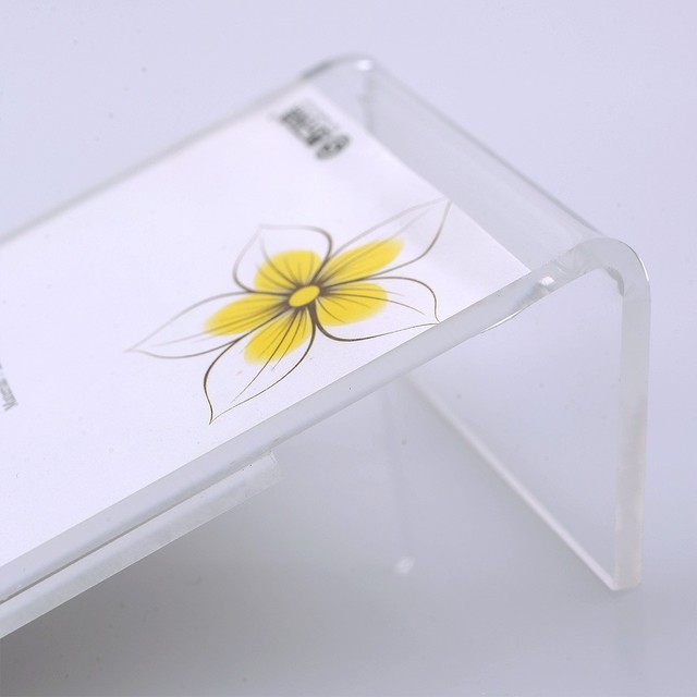 L-Shaped A4 Display Stand Acrylic Transparent Table Sign Holder Card Retail Shop