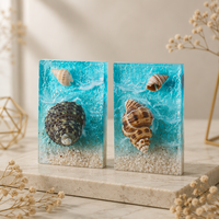 Aivi Coquillage Naturel Conque 3D Été 2026 Design Original Aimants de Réfrigérateur Ondes de Plage Océan Ornements en Résine Époxy Bord de Mer