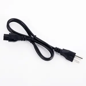 Replacement for Laptop NEMA 5-15P & IEC C13 250V 10A Extension Plug with Female End US EU Standards American 3-Pin AC Power Cord