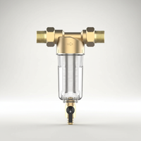 Système de filtration de sédiments domestique manuel à rinçage automatique 4T/H 40 microns en laiton sans plomb et sans BPA