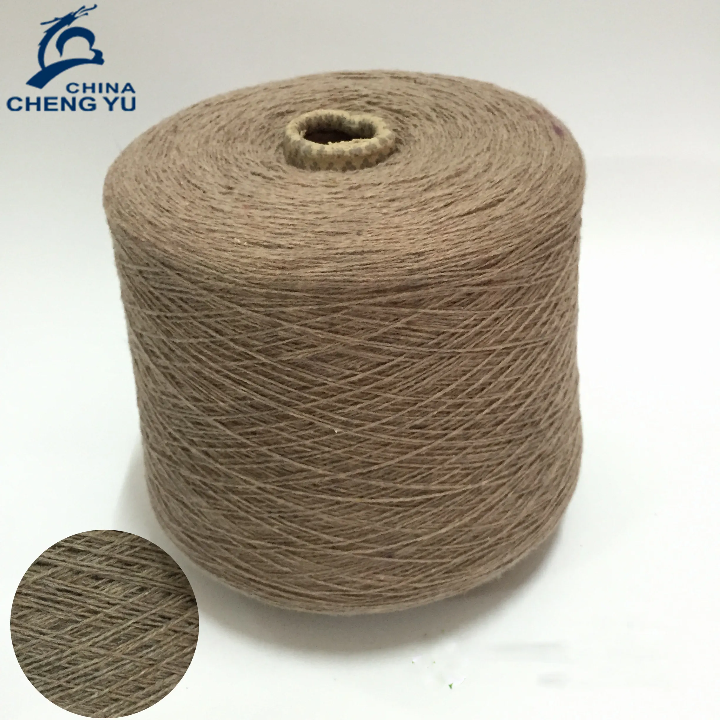 Hilo de extremo abierto de algodón teñido regenerado a precio de fábrica hilo mezclado de poliéster de algodón acrílico Recyle para tejer