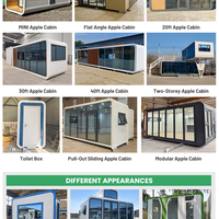 Conteneur Extensible Préfabriqué Apple Cabin Tiny House Module Mobile pour Bureau, Habitation, Maison de Vacances, Hôtel