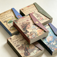 Kit de fournitures pour scrapbooking vintage, papier décoratif esthétique, papier artisanal enduit, personnalisable, recyclable
