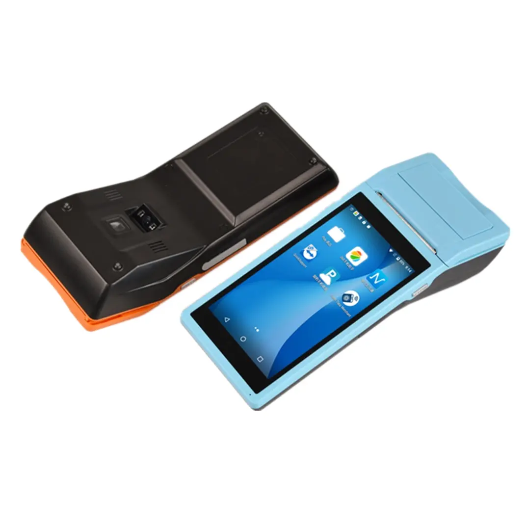 5.5 HD android su geçirmez mini akıllı pil dokunmatik ekran mobil terminal satış yazarkasa taşınabilir pos makine için mağaza
