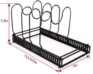 조정 가능한 팬 주최자 랙 냄비 뚜껑 홀더 접이식 조리기구 Bakeware 도마 선반 랙 - Product Image 2