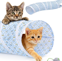 Tunnel pour chat écologique, rond, carré, type H, multi-canaux, durable, anti-griffures, jouet interactif pour chat, anti-ennui