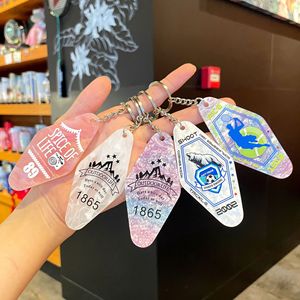 Acrylic <b>Anime</b> UV Printed Custom Small Pendant <b>Keychain</b> Rhombus Shape Fashion Trend Promotion Gift - Product Image 2