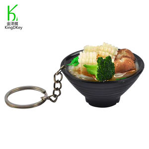 Gantungan Kunci Mangkuk Mie Jepang Simulasi Kartun, Hadiah Promosi, Mainan Makanan Ramen Sup Sushi untuk Dekorasi - Product Image 2