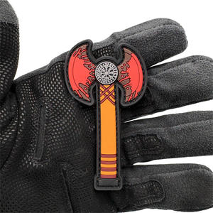 Parche de Goma Suave de PVC con Diseño de Hacha de Batalla, Brújula y Logotipo de Odín Vikingo, para Brazalete - Product Image 5