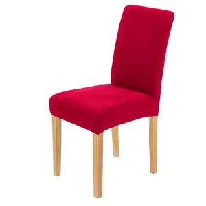 Housse de chaise de salle à manger Simple et moderne, hôtel, banquet, maison, restaurant, polyester, couleur unie, demi-sac, housse de chaise élastique