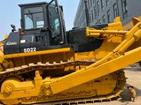 Bulldozer sur chenilles d'occasion SHANTUI SD22 2023 avec moteur et pompe Cat d'origine pour la construction routière (modèles similaires SD16/SD17)