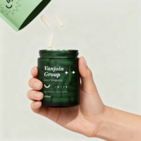 Bouteille en verre mat rechargeable de 60 ml, 120 ml, 180 ml, 250 ml, de qualité alimentaire, pour capsules, pilules, vitamines, bonbons, avec boîte