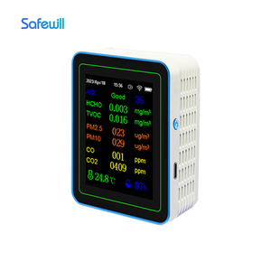 Оптовая продажа, AQI PM2.5 PM10 CO2 HCHO TVOC CO CO2, температура, влажность 12 в 1, Tuya детектор, Wi-Fi, монитор качества воздуха - Product Image 2