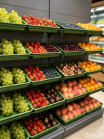 Fruit- en groentepresentatie rek / Schap voor verse fruit en groenten / Presentatie rek voor fruit en groenten