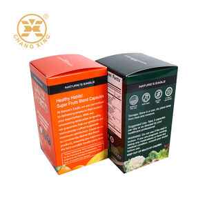 <span class=keywords><strong>Capsules</strong></span> vitaminiques personnalisées boîte de médecine de papier de carton pharmaceutique bouteille en carton emballage de flacon en papier de pharmacie boîte à pilules médicales - Product Image 4