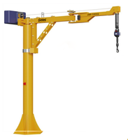Nouvelle grue à flèche pliante électrique sur pied avec palan à chaîne, construction métallique, élingue à câble métallique, 300 kg, 1,1 kW