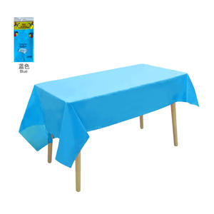 Manteles de plástico desechables-Cubiertas de mesa de película de aluminio PE de color sólido, obsequios promocionales para fiestas y eventos a prueba de aceite - Product Image 4