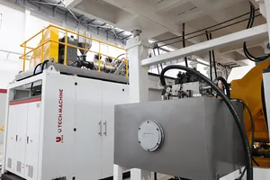 पूर्ण स्वचालित एचडीपीई 30L जेरीकैन ड्रम ब्लो मोल्डिंग प्लास्टिक रोड ब्लॉक पोंटून एक्सट्रूज़न ब्लो मोल्डिंग मशीन