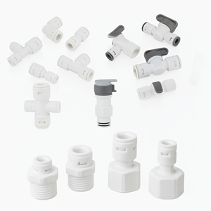 Conector Rápido de Latón de 1/2, 1/4 y 3/8 Pulgadas para Purificador de Agua - Product Image 1