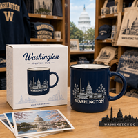 Mug à café en céramique souvenir de Washington (États-Unis) avec motif du Monument du Capitole, pour tasses en céramique avec boîte, personnalisable OEM ODM, vente en gros