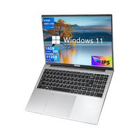 Laptop Bisnis 15 inci dengan RAM 16GB, SSD 512GB, Prosesor Quad Core N95 hingga 3.4GHz, Wi-Fi 6, Windows 11 Pro untuk Laptop Kerja Bisnis