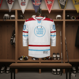 Jersey Hoki Bordir Logo Kustom 100% Poliester Bernapas untuk Dewasa, Latihan, Tali, Layanan OEM, Peregangan Empat Arah, Kustom - Product Image 1