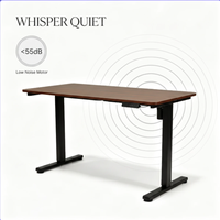 Bureau électrique réglable en hauteur 120x60cm, plateau en panneau de particules de 16mm, structure en acier laminé à froid avec revêtement en poudre, charge maximale 70kg, 100-240V, 3 mémoires