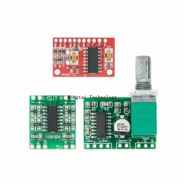 PAM8403 Miniature Digital Power Amplifier Board Class D 2 * 3 W 2.5-5V with Switching Potentiometer USB Power Supply