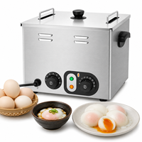 COOKAID Nouvelle Cuiseuse à Œufs Électrique Professionnelle Grande Capacité en Acier Inoxydable avec Minuteur à Température Constante