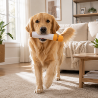 Jouet pour chien en peluche en forme de boîte de cigarettes, couineur, amusant et interactif, pour la mastication et le nettoyage des dents