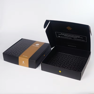 브랜드 공예 블랙 박스 포장 럭셔리 프리미엄 셔츠 스카프 의류 포장 상자 - Product Image 2