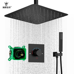 Juego de Ducha de Acero Inoxidable Oculto, Montado en la Pared, con Válvula Mezcladora de Agua Fría y Caliente Preincrustada, Accesorios de Baño - Product Image 3