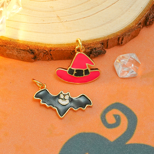 New Men Phim Hoạt Hình Bí Ngô Phù Thủy Hat Bat Ma Charms Mạ Vàng Spider Skull Halloween Mặt Dây Chuyền Vòng Cổ Trang Sức Phụ Kiện - Product Image 6